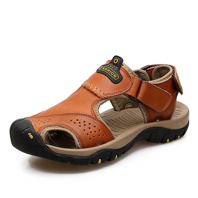 Sandales orthopédiques pour homme, bout extra large et brides réglables