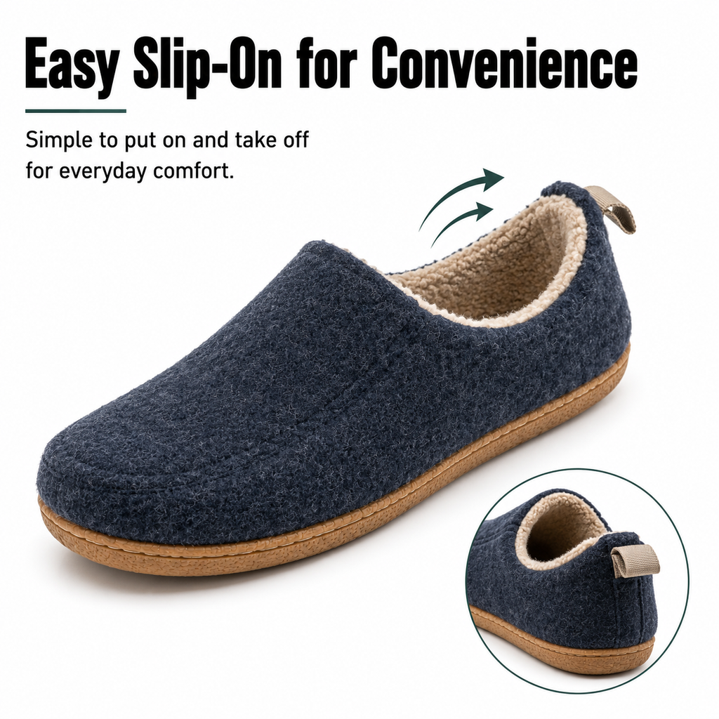 Chaussons chauds à doublure polaire – unisexe