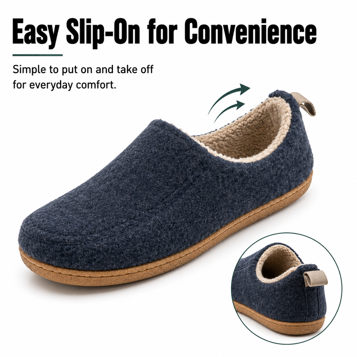 Chaussons chauds à doublure polaire – unisexe