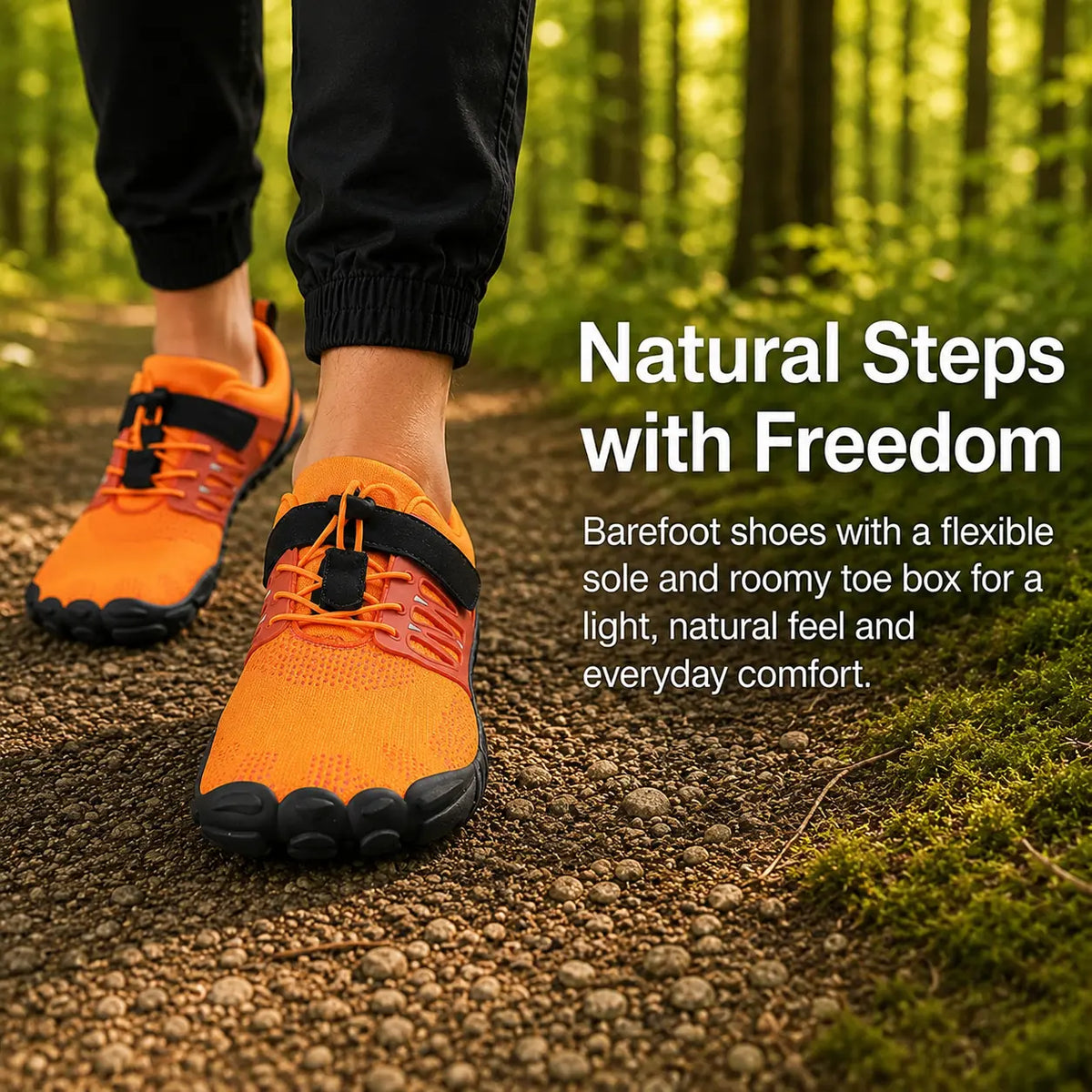 Chaussures barefoot orthopédiques légères à bout large – unisexe, chaussures de marche confortables