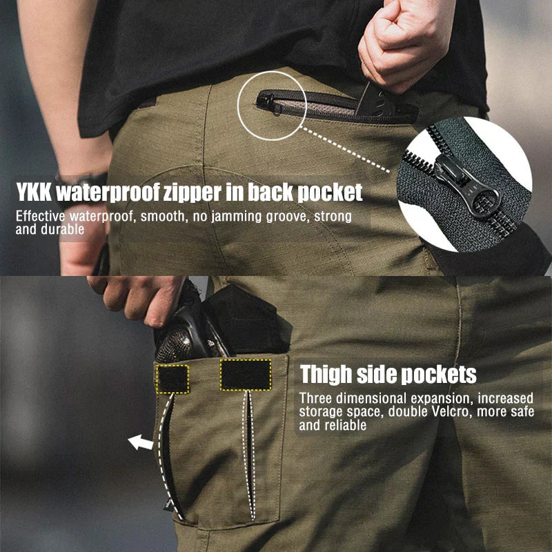 Pantalon cargo de chasse pour homme – pantalon d'extérieur ripstop déperlant