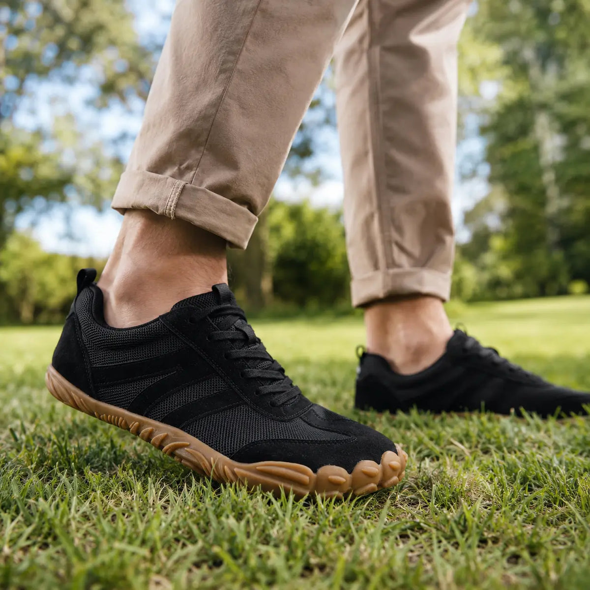 Chaussures barefoot de marche légères à coupe large – chaussures de randonnée orthopédiques, unisexe