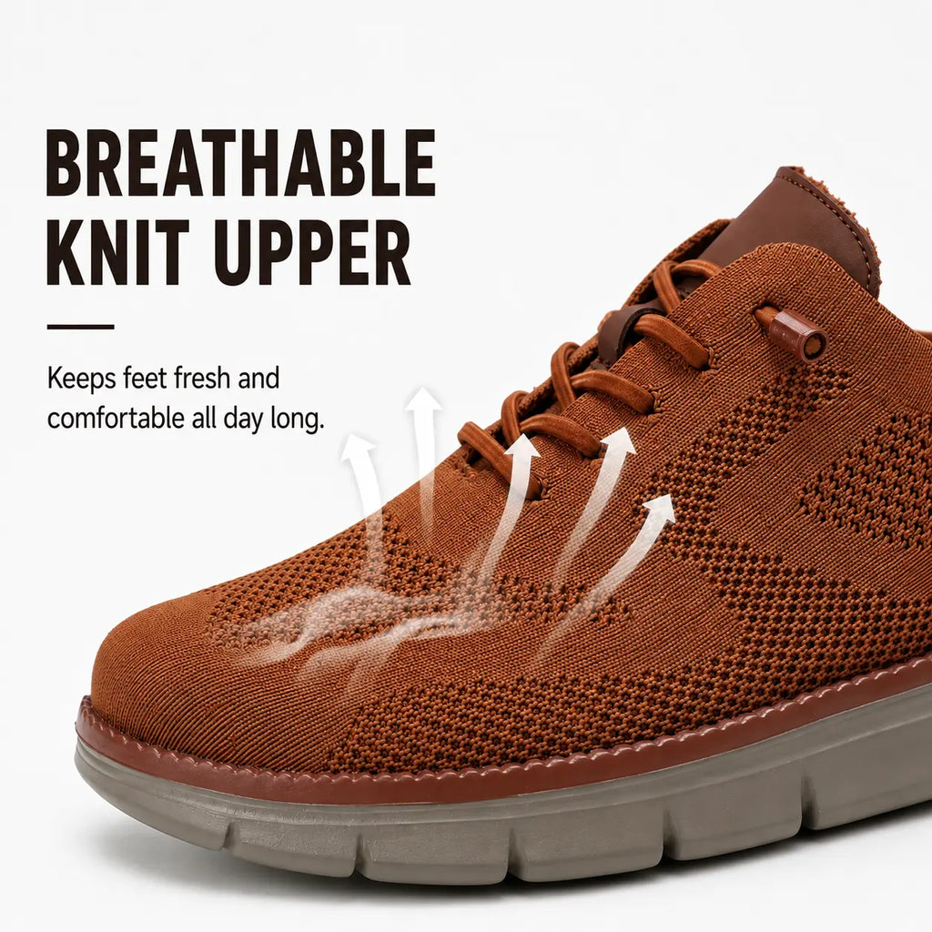 Chaussures orthopédiques pour homme à bout large – ultra confortables, dessus tricot respirant