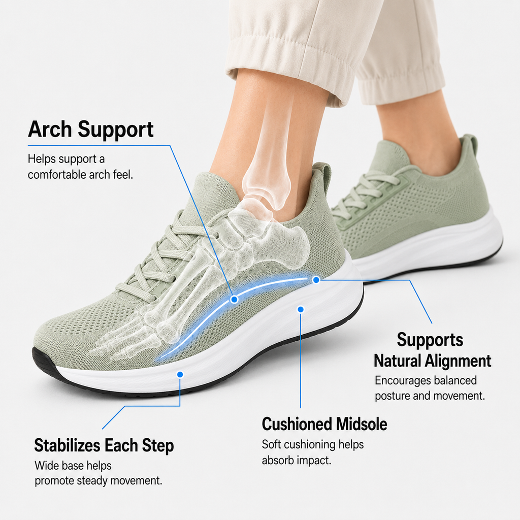 Chaussures de travail pour longues journées avec bout large – unisexe