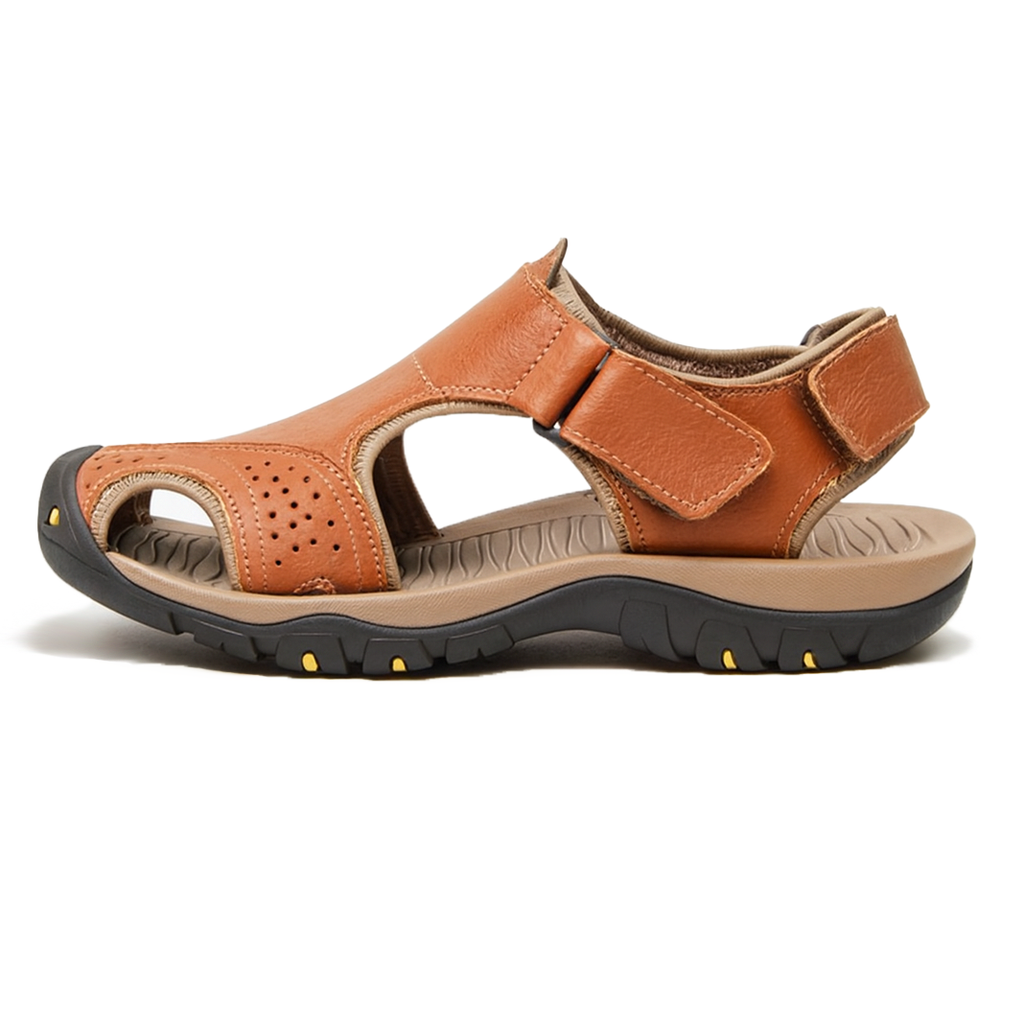 Sandales orthopédiques pour homme, bout extra large et brides réglables