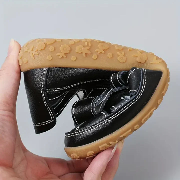 Chaussures confort orthopédiques en cuir à bout large