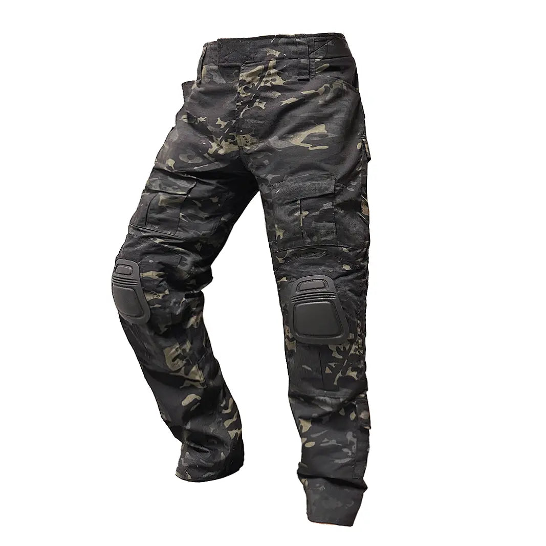 Pantalon tactique avec genouillères – pantalon ripstop de combat et d'extérieur pour homme