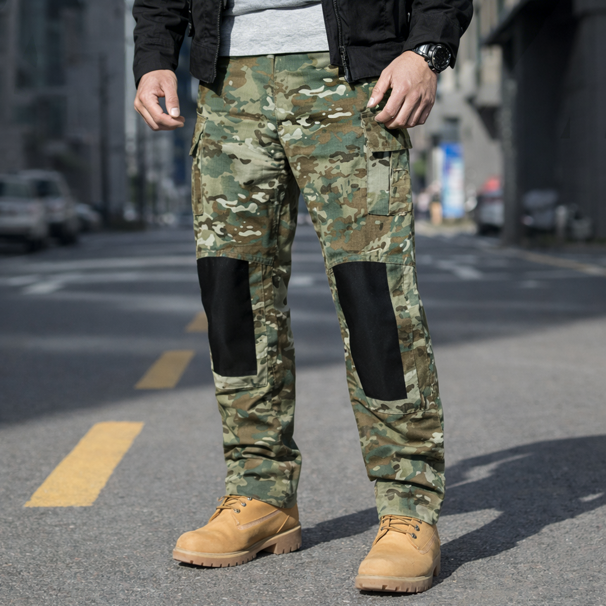 Pantalon cargo de chasse pour homme – pantalon d'extérieur ripstop déperlant