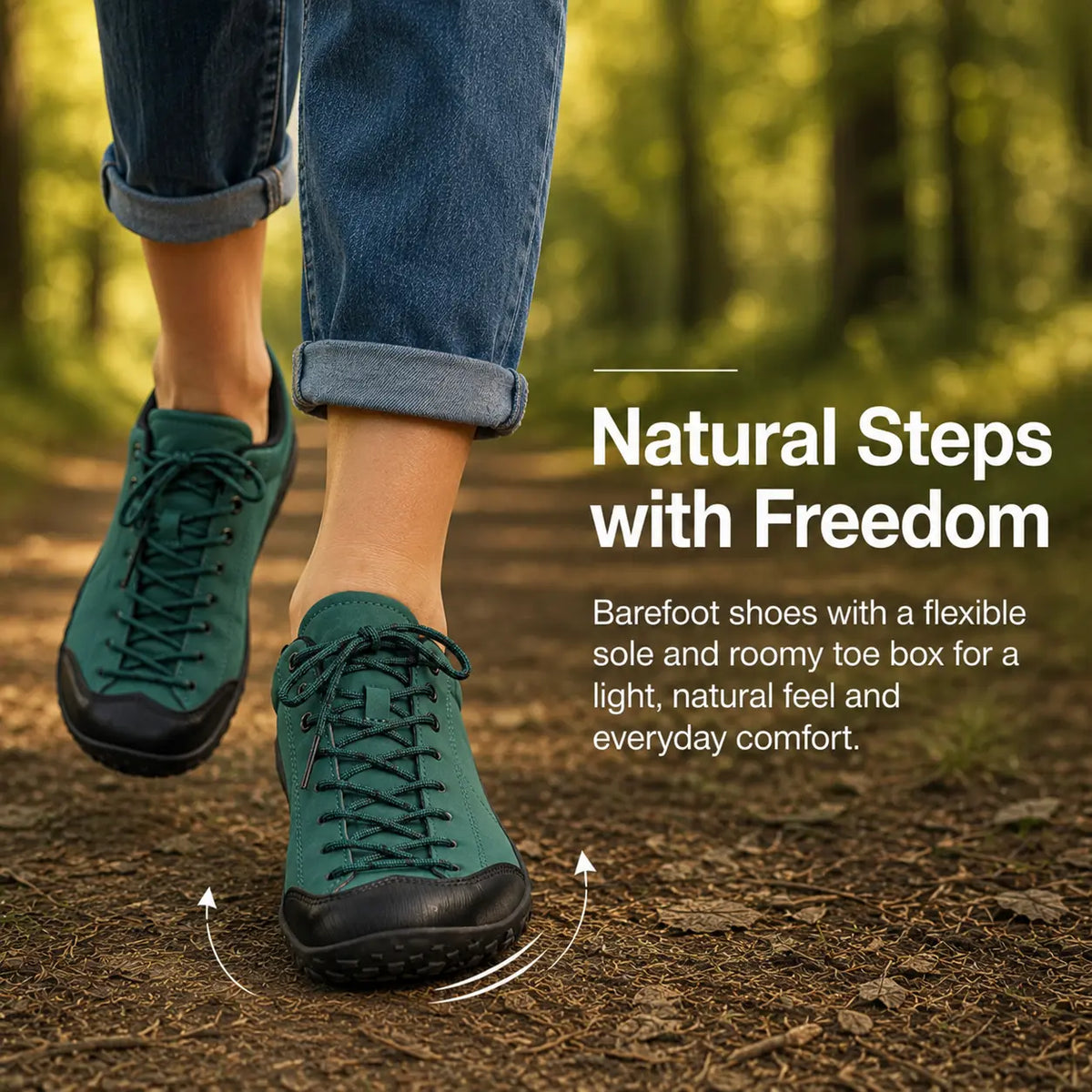 Baskets de randonnée barefoot à bout large – chaussures de marche orthopédiques, unisexe