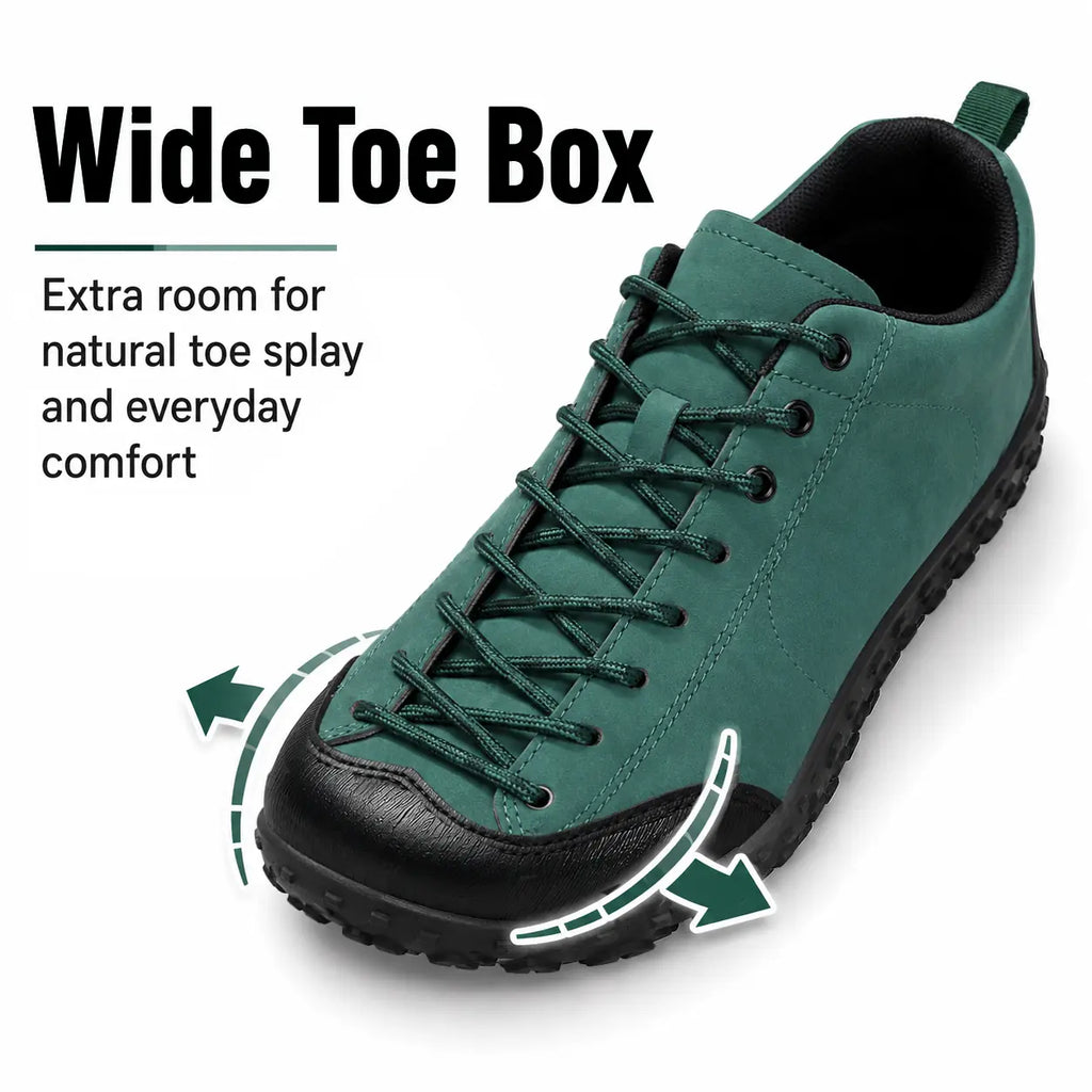 Baskets de randonnée barefoot à bout large – chaussures de marche orthopédiques, unisexe