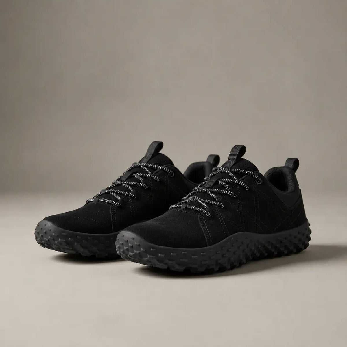 Baskets de randonnée barefoot orthopédiques en daim, bout large – unisexe