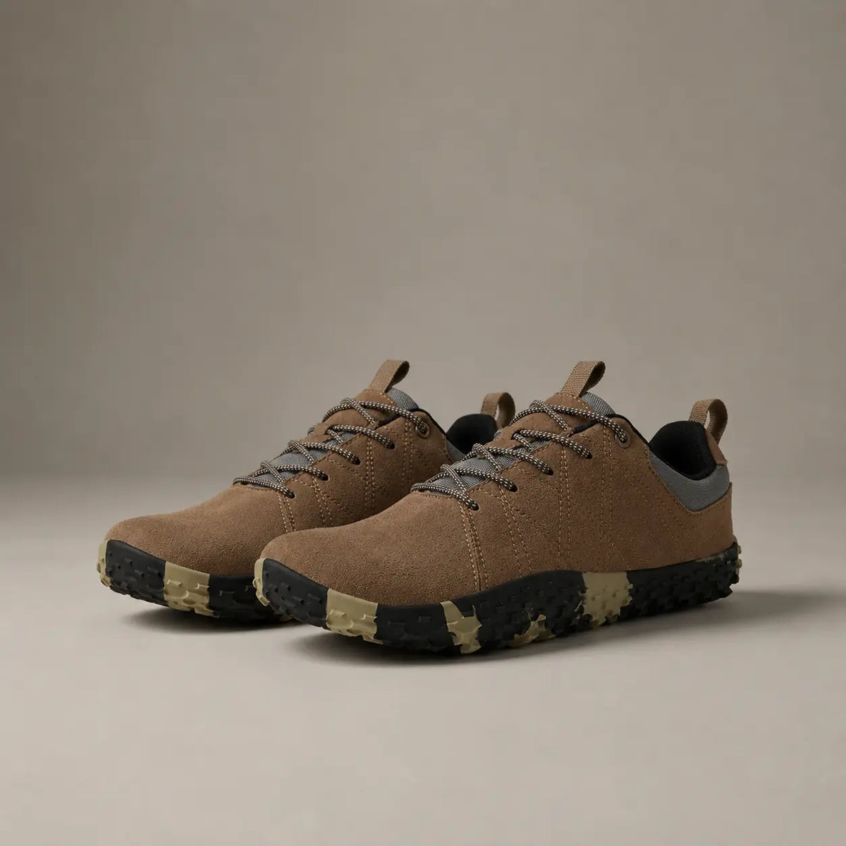 Baskets de randonnée barefoot orthopédiques en daim, bout large – unisexe