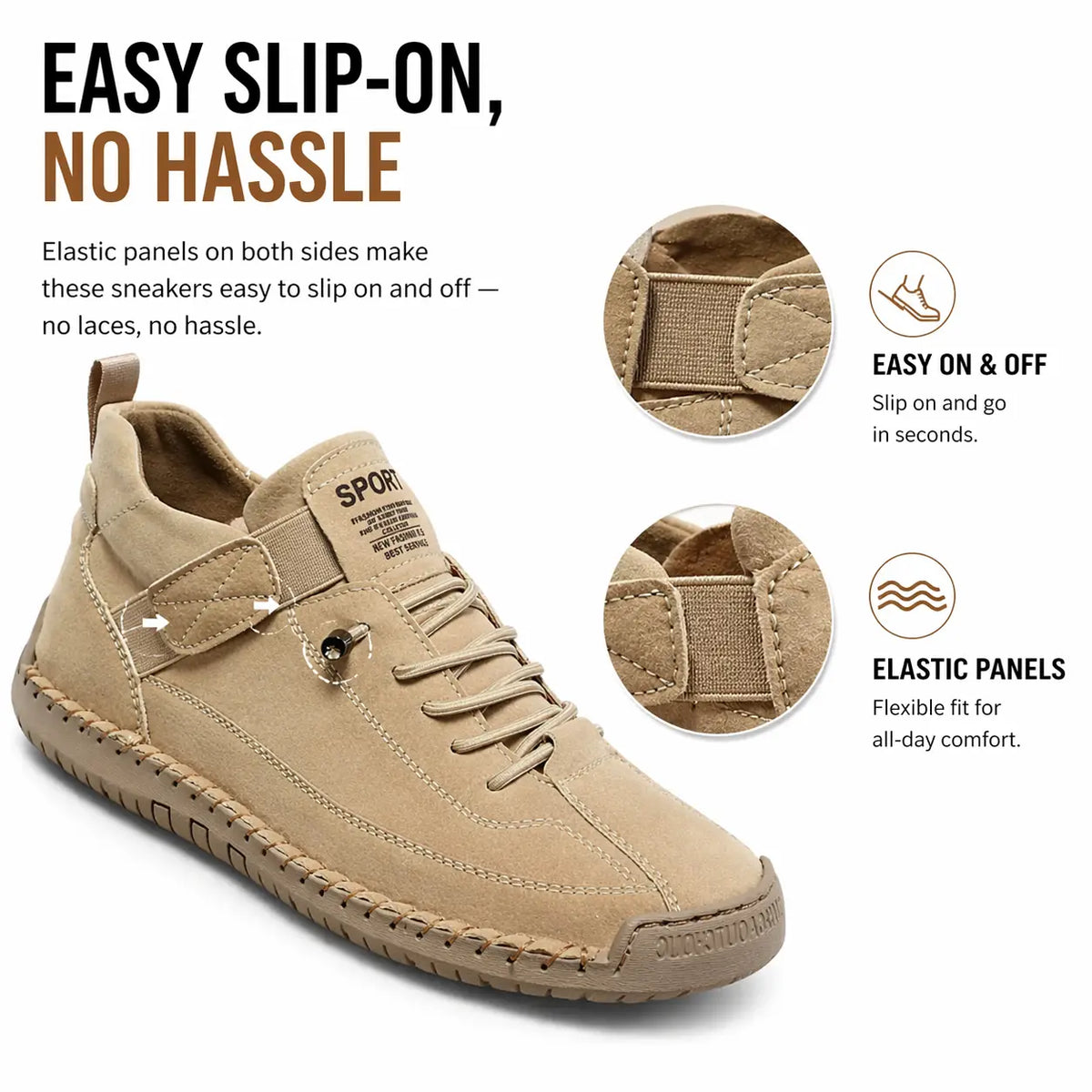 Chaussures de marche orthopédiques à bout large – baskets confort unisexe