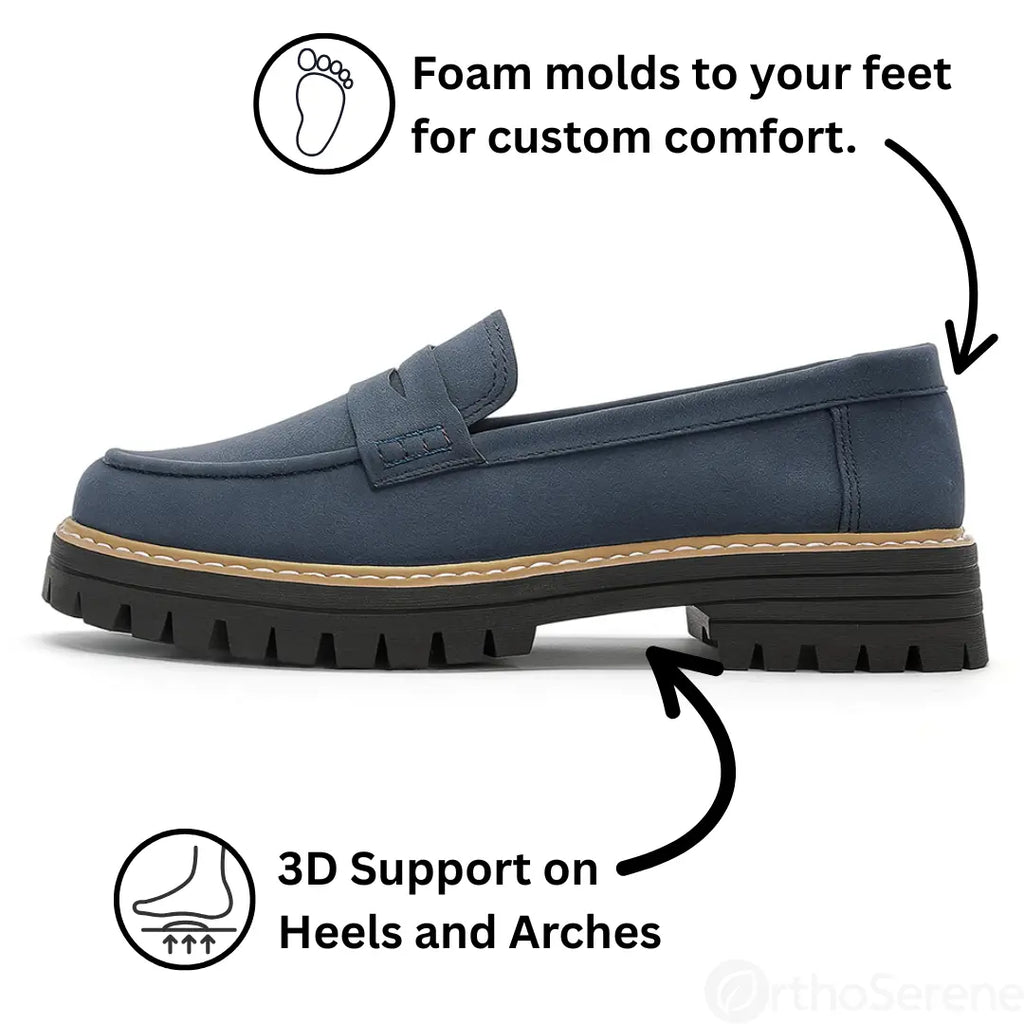 Chaussures confort orthopédiques pour femme à bout large