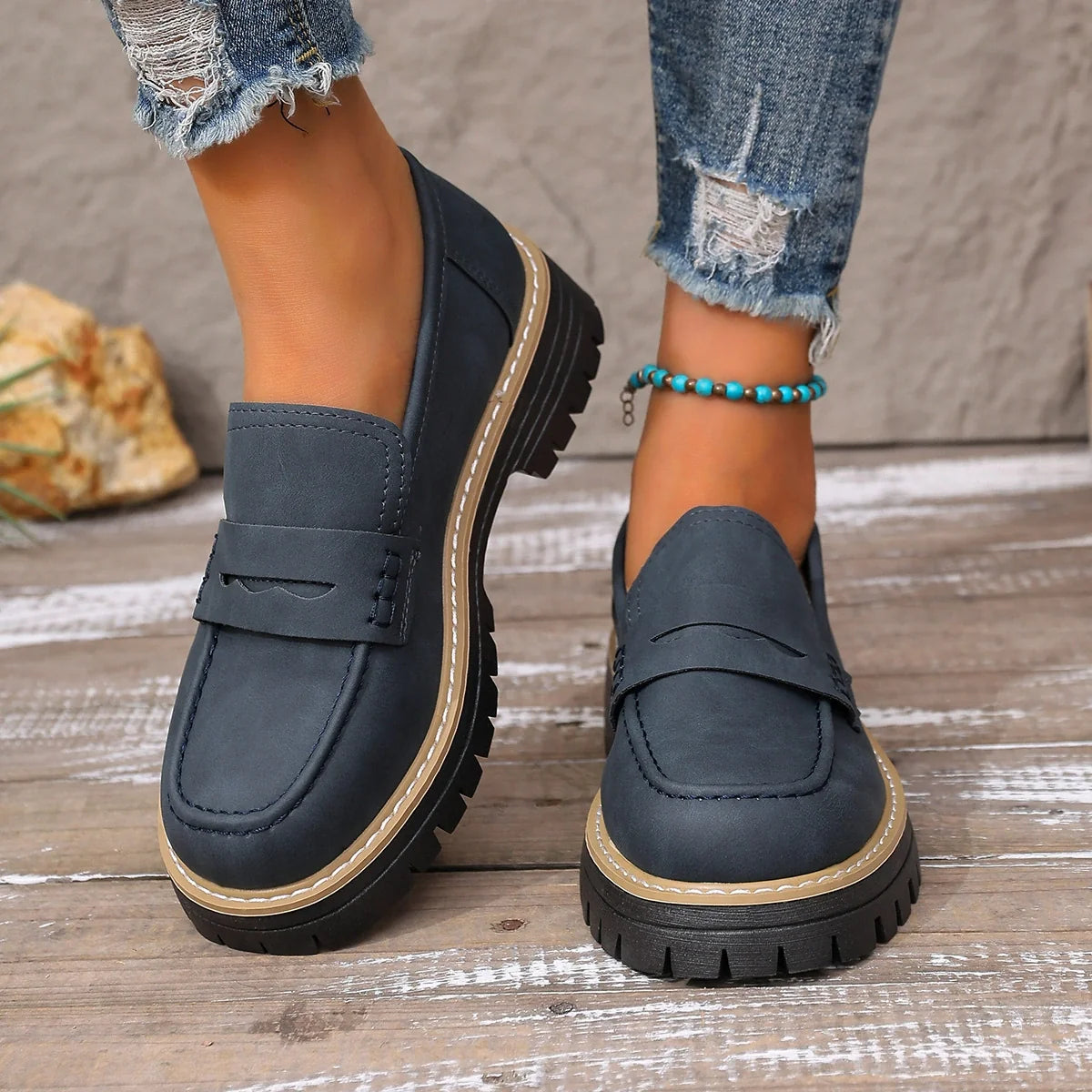 Chaussures confort orthopédiques pour femme à bout large