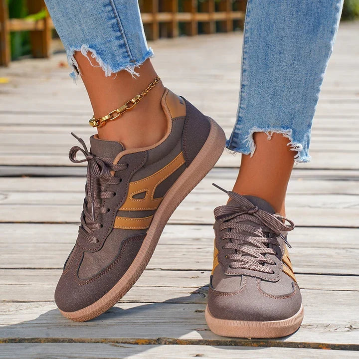 Baskets orthopédiques en daim pour femme – chaussures de marche confortables et antidérapantes
