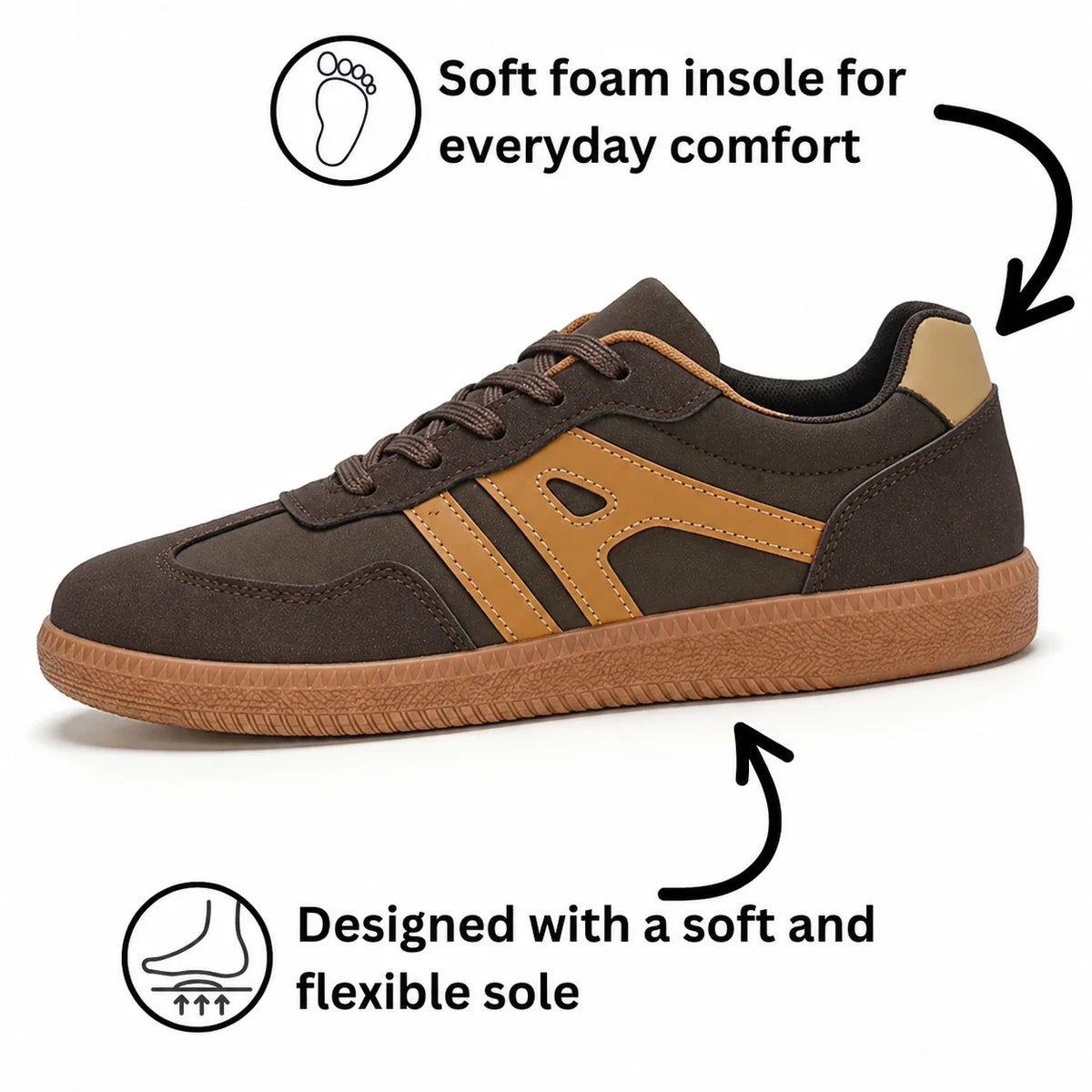 Baskets orthopédiques en daim pour femme – chaussures de marche confortables et antidérapantes