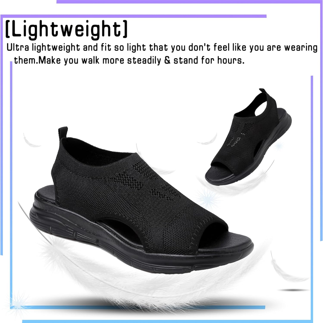 Sandales de marche orthopédiques pour femme avec soutien de la voûte plantaire et confort amorti