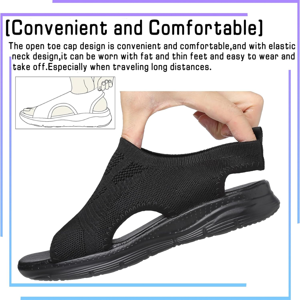 Sandales de marche orthopédiques pour femme avec soutien de la voûte plantaire et confort amorti