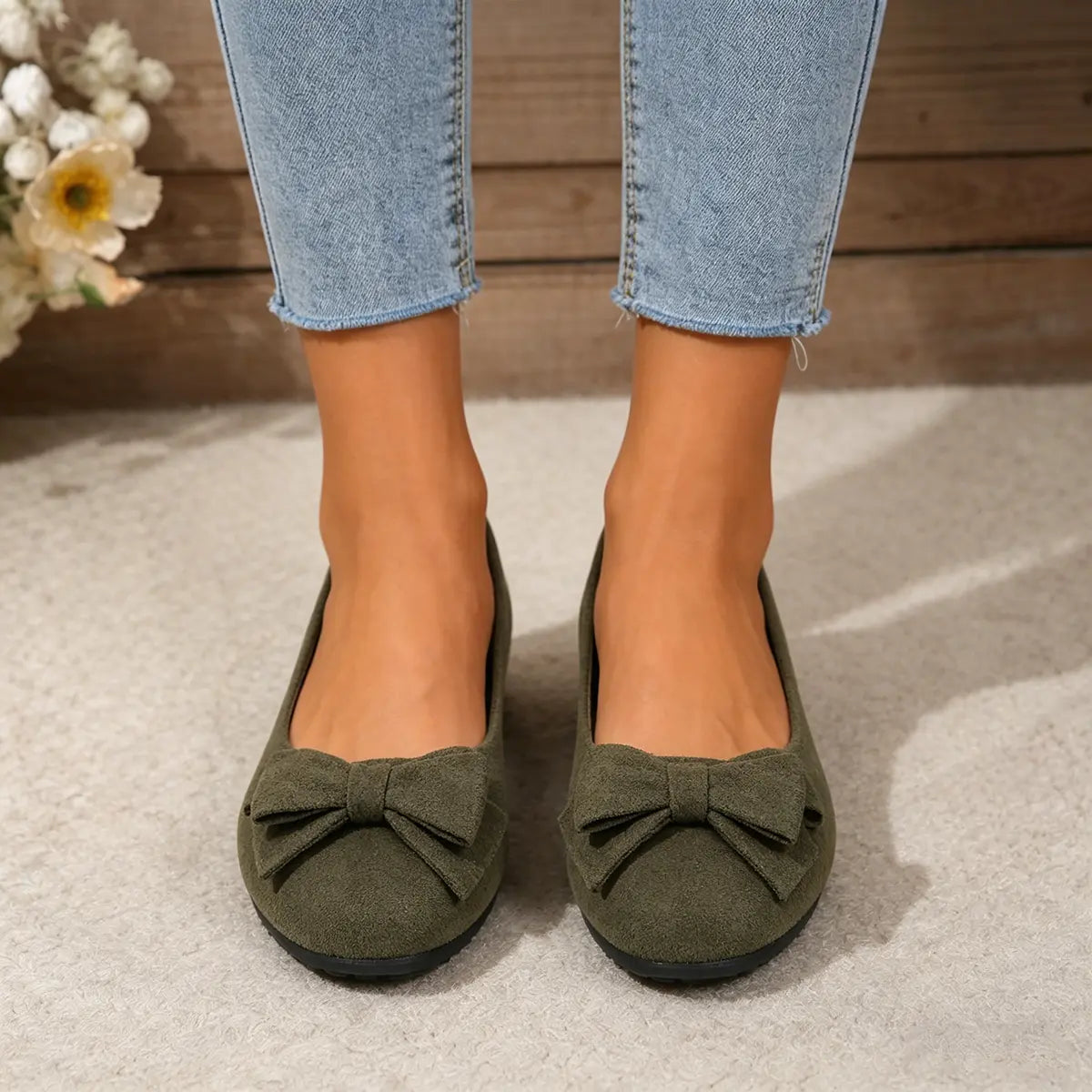 Ballerines orthopédiques pour femme, coupe large et semelle intérieure confortable