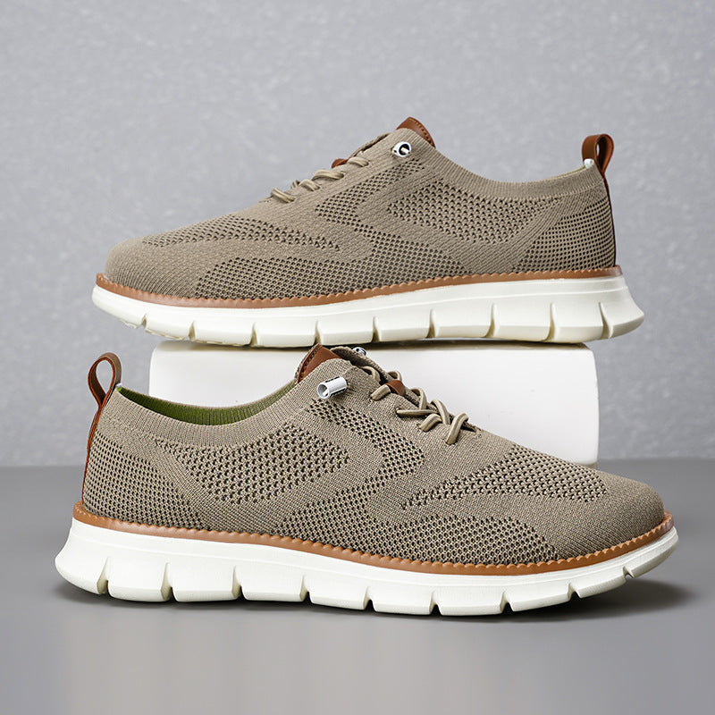 Chaussures orthopédiques pour homme à bout large – ultra confortables, dessus tricot respirant