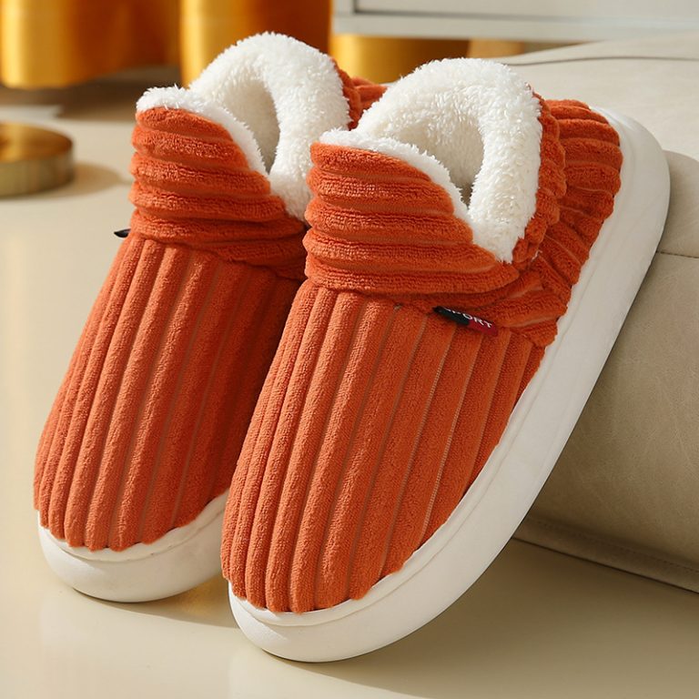 Chaussons orthopédiques d'hiver en peluche chaude