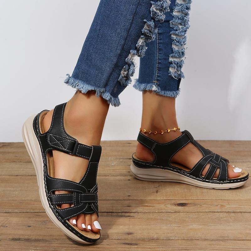 Sandales orthopédiques pour femme avec soutien de la voûte plantaire et coupe confort