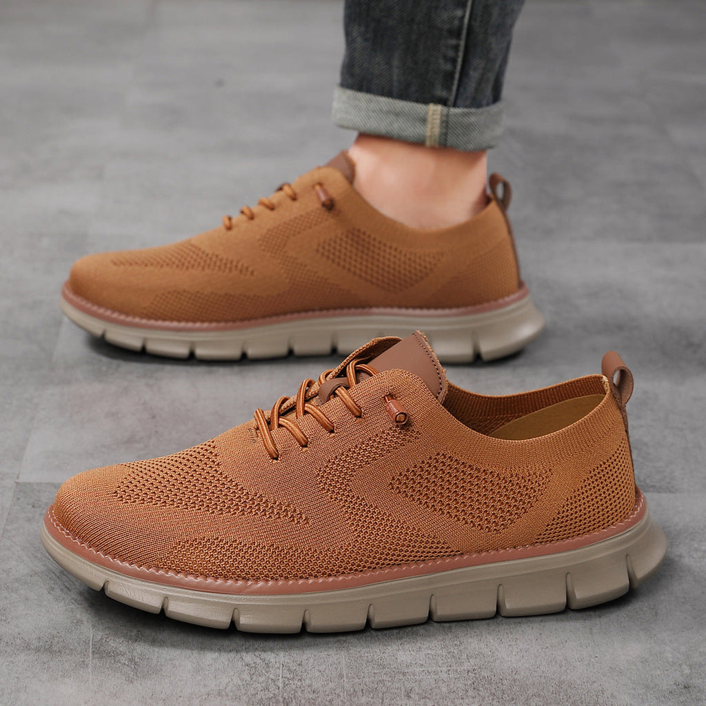 Chaussures orthopédiques pour homme à bout large – ultra confortables, dessus tricot respirant
