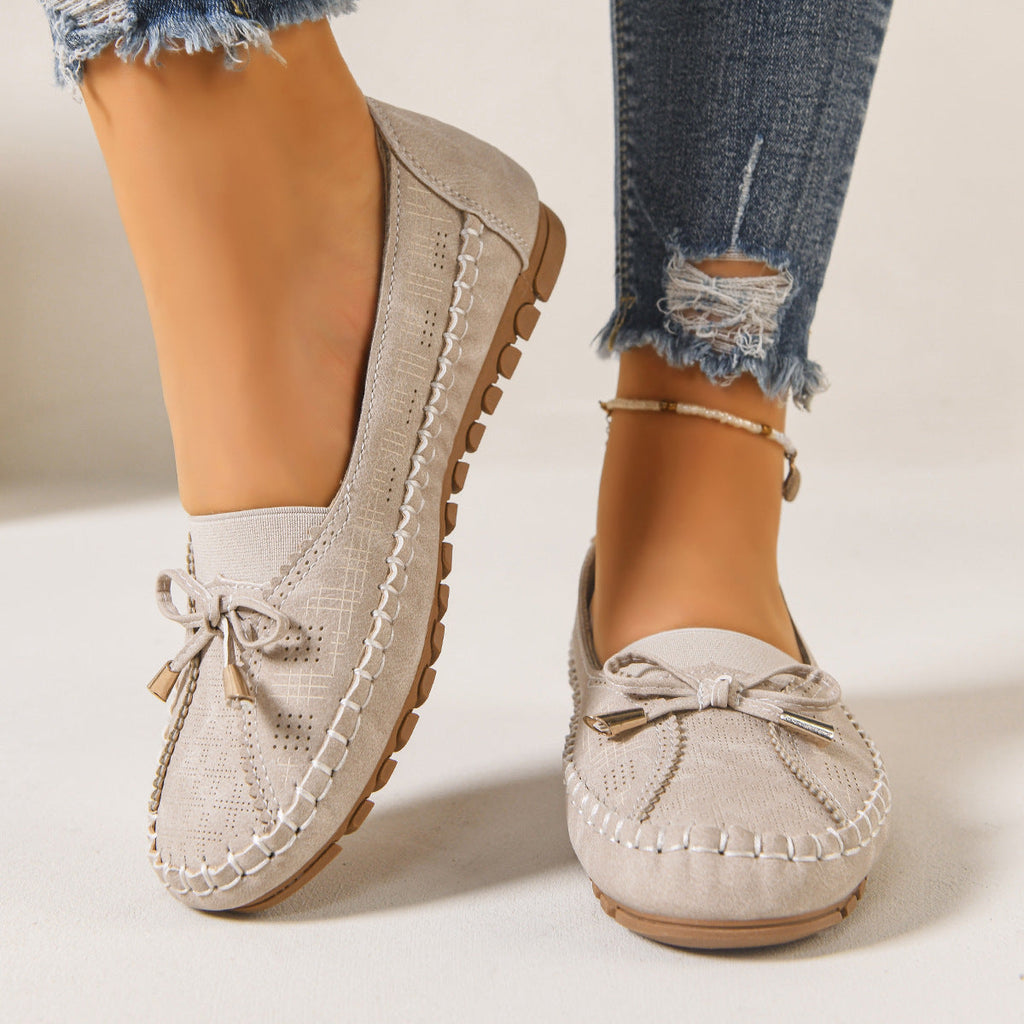 Mocassins orthopédiques à enfiler pour femme, coupe large