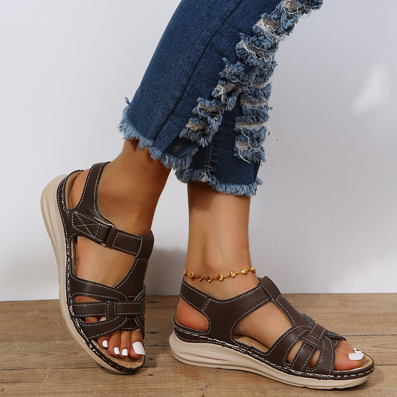 Sandales orthopédiques pour femme avec soutien de la voûte plantaire et coupe confort