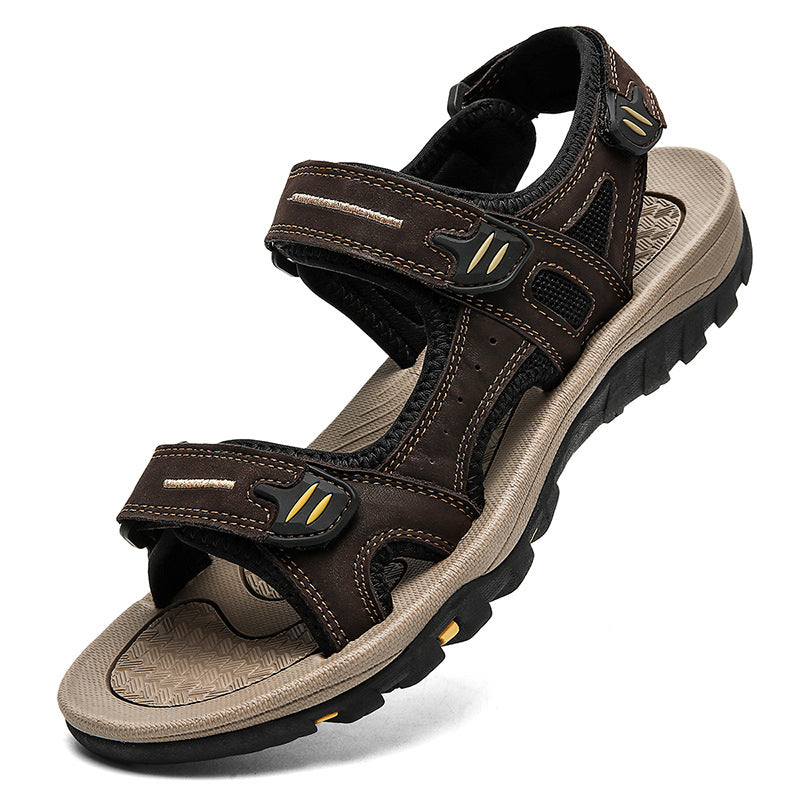 Sandales orthopédiques de maintien pour homme, bout large et brides réglables