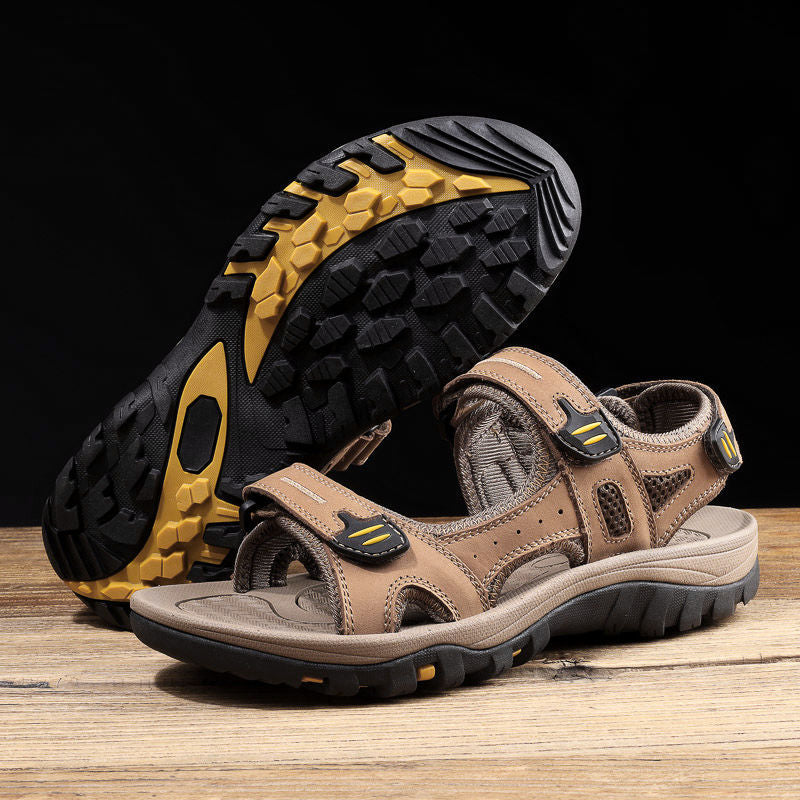 Sandales orthopédiques de maintien pour homme, bout large et brides réglables
