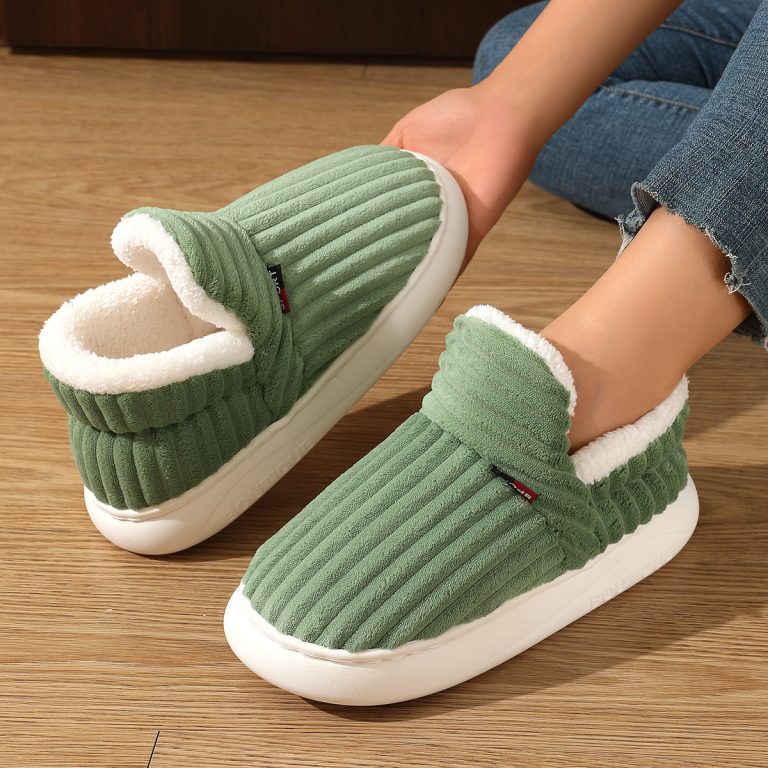 Chaussons orthopédiques d'hiver en peluche chaude