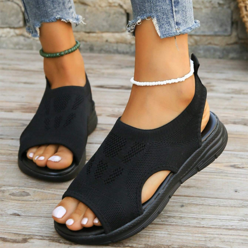 Sandales de marche orthopédiques pour femme avec soutien de la voûte plantaire et confort amorti