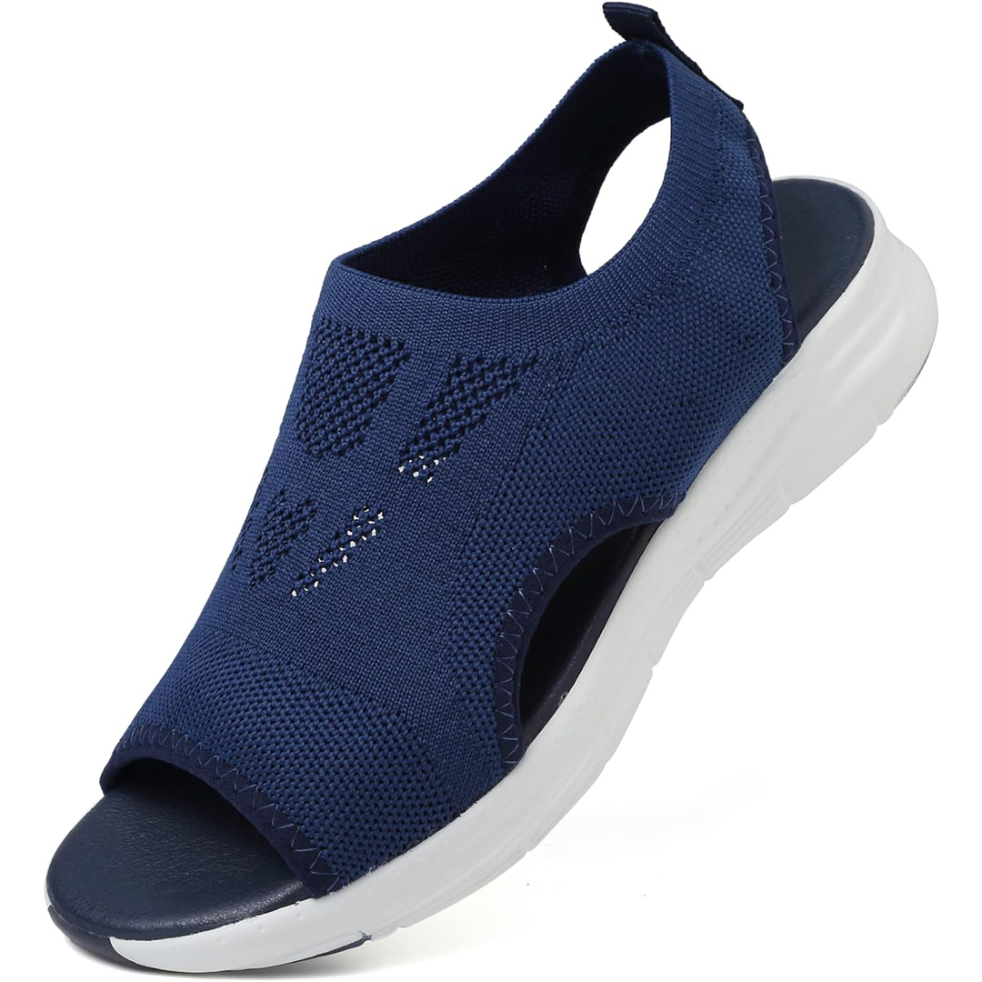 Sandales de marche orthopédiques pour femme avec soutien de la voûte plantaire et confort amorti