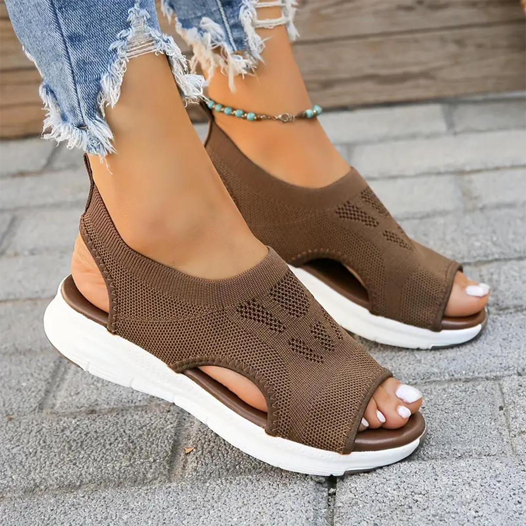 Sandales de marche orthopédiques pour femme avec soutien de la voûte plantaire et confort amorti