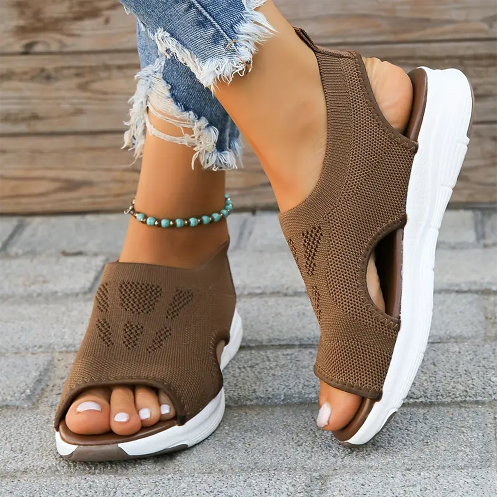 Sandales de marche orthopédiques pour femme avec soutien de la voûte plantaire et confort amorti