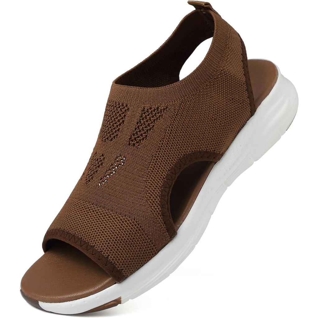 Sandales de marche orthopédiques pour femme avec soutien de la voûte plantaire et confort amorti