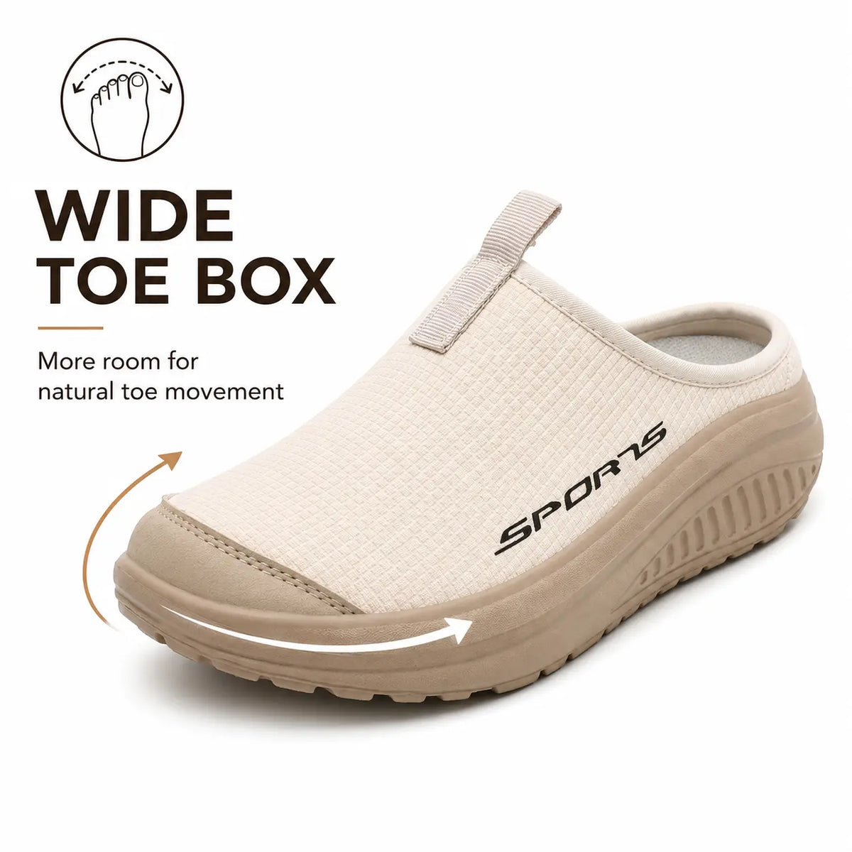 Chaussons orthopédiques à enfiler à bout fermé pour femme