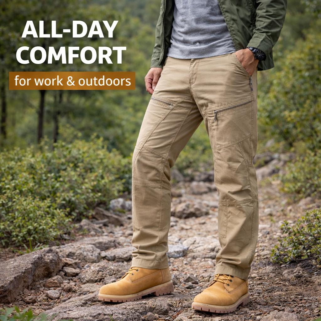 Pantalon cargo tactique déperlant pour homme – pantalon d'extérieur extensible