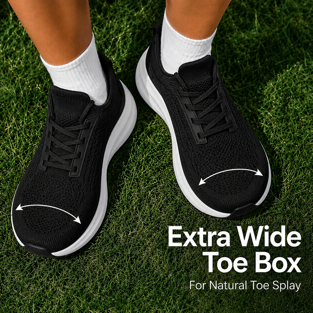 Chaussures de travail pour longues journées avec bout large – unisexe