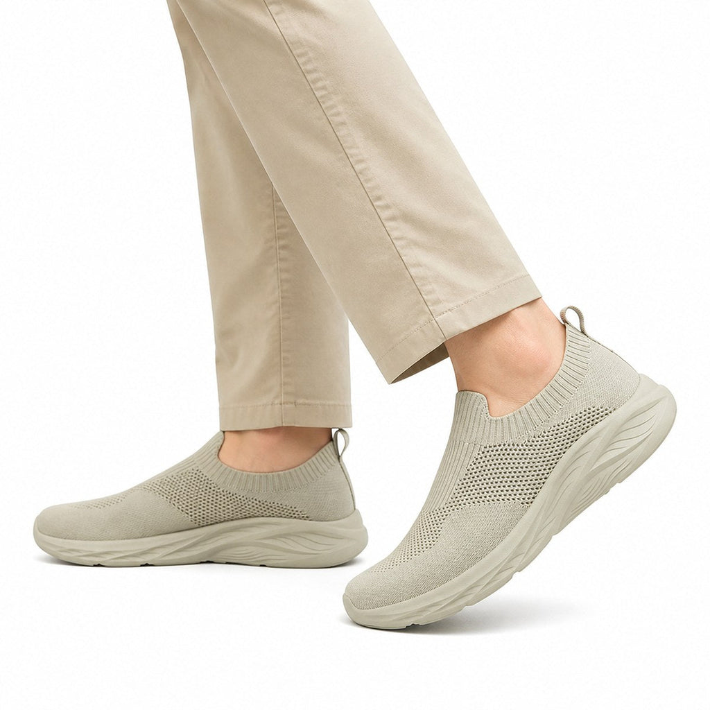 Chaussures de marche orthopédiques à enfiler pour homme, coupe large – sans lacets