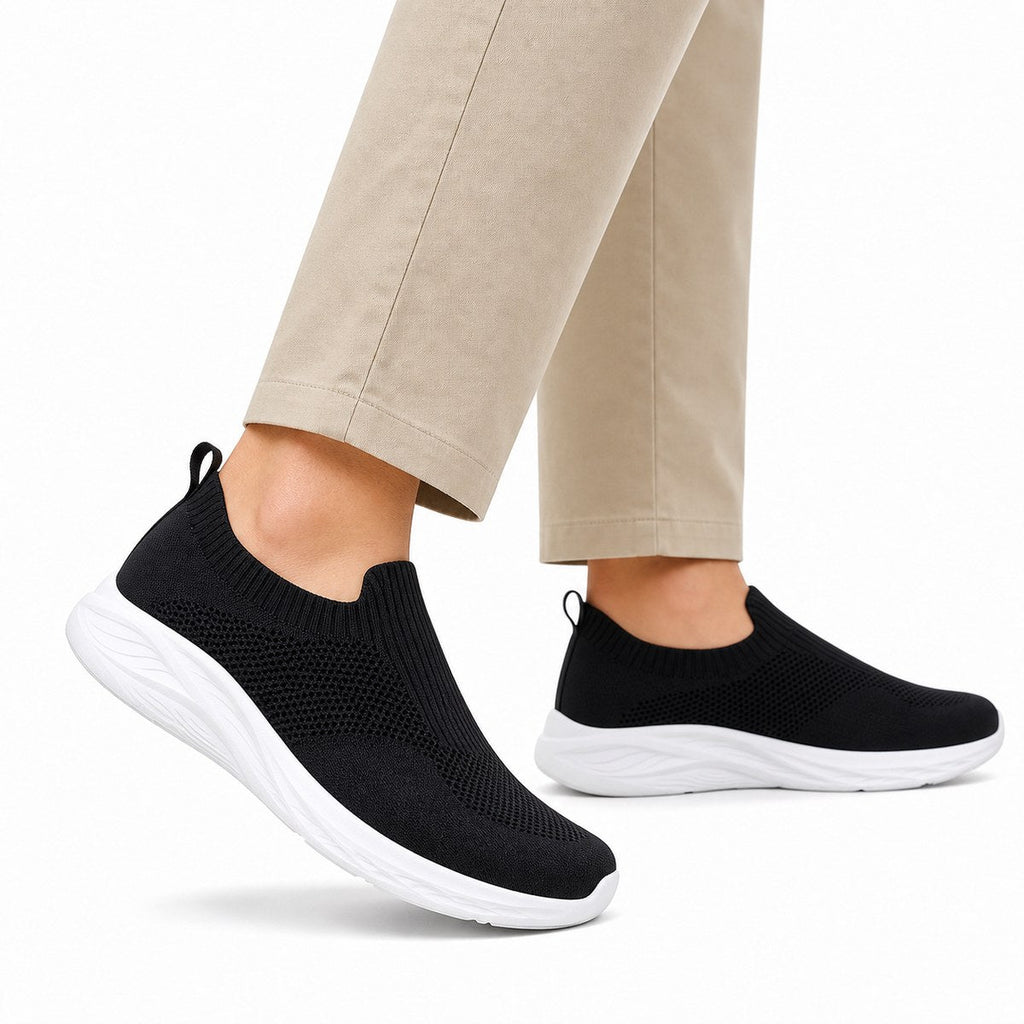 Chaussures de marche orthopédiques à enfiler pour homme, coupe large – sans lacets