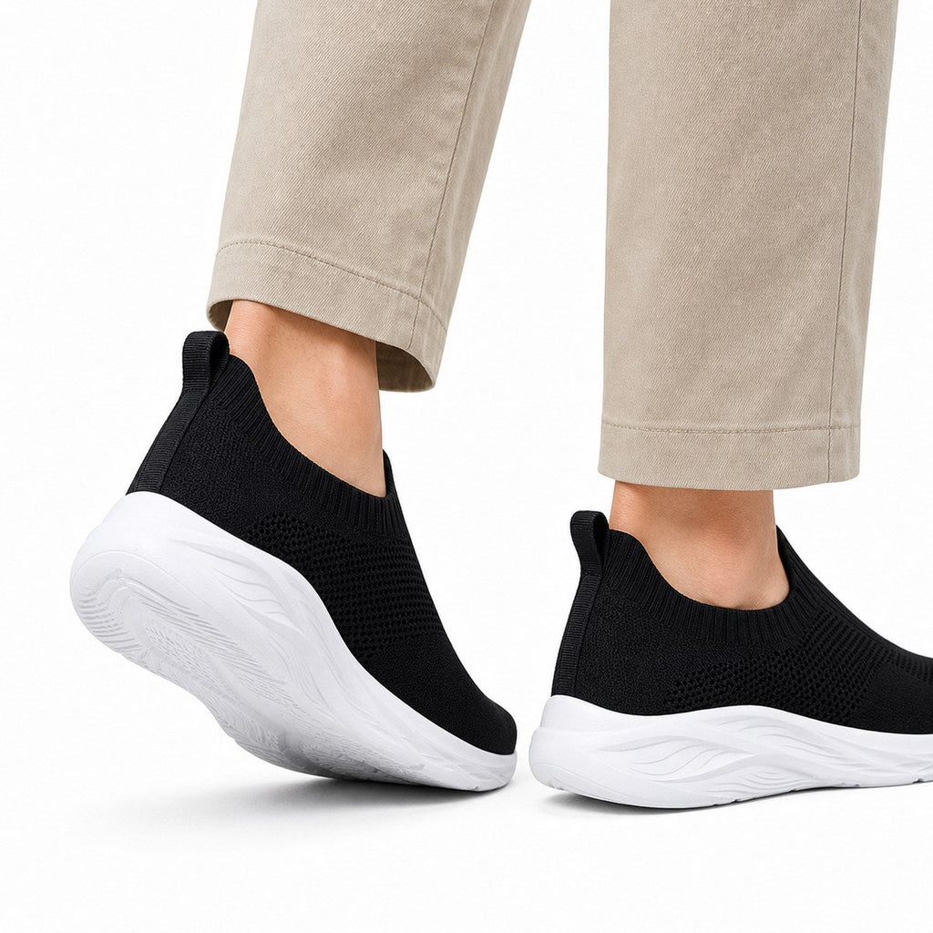 Chaussures de marche orthopédiques à enfiler pour homme, coupe large – sans lacets