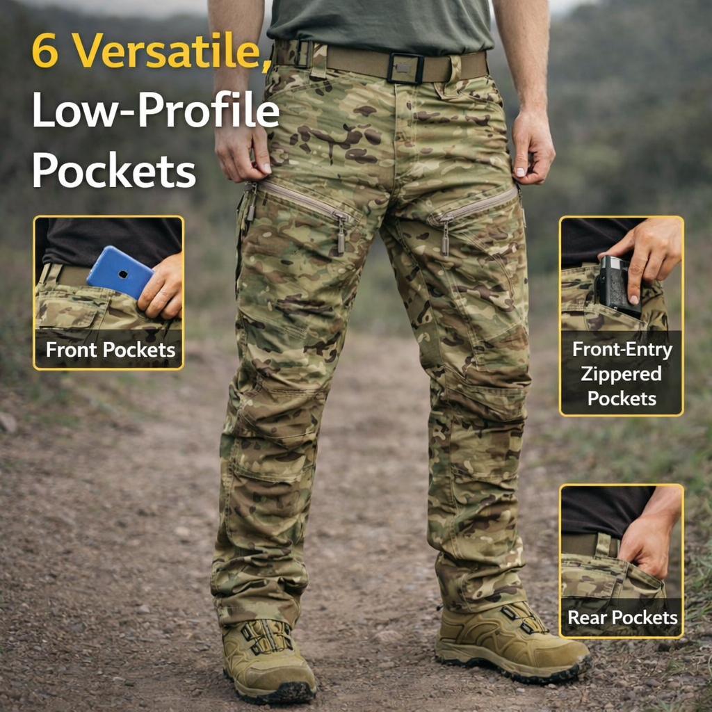 Pantalon cargo tactique déperlant pour homme – pantalon d'extérieur