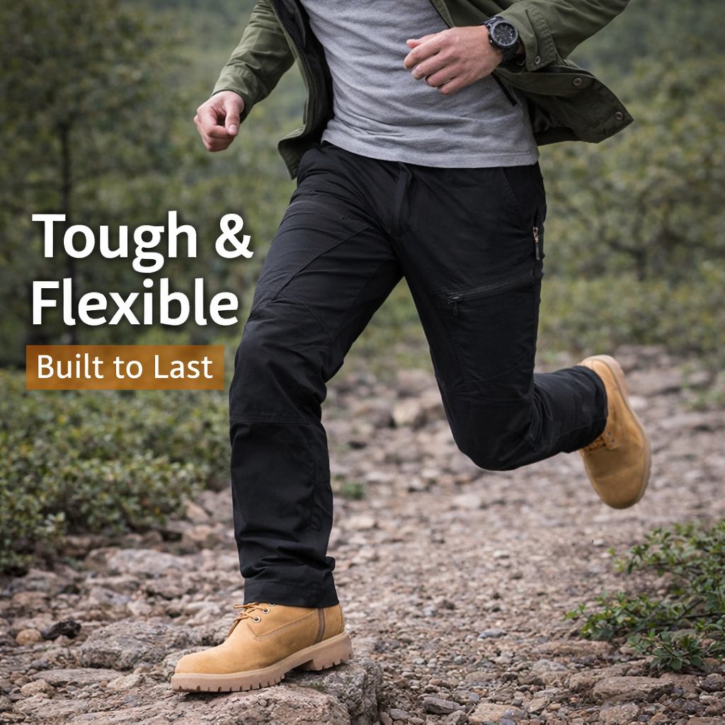 Pantalon de travail tactique extensible pour homme – pantalon d'extérieur déperlant