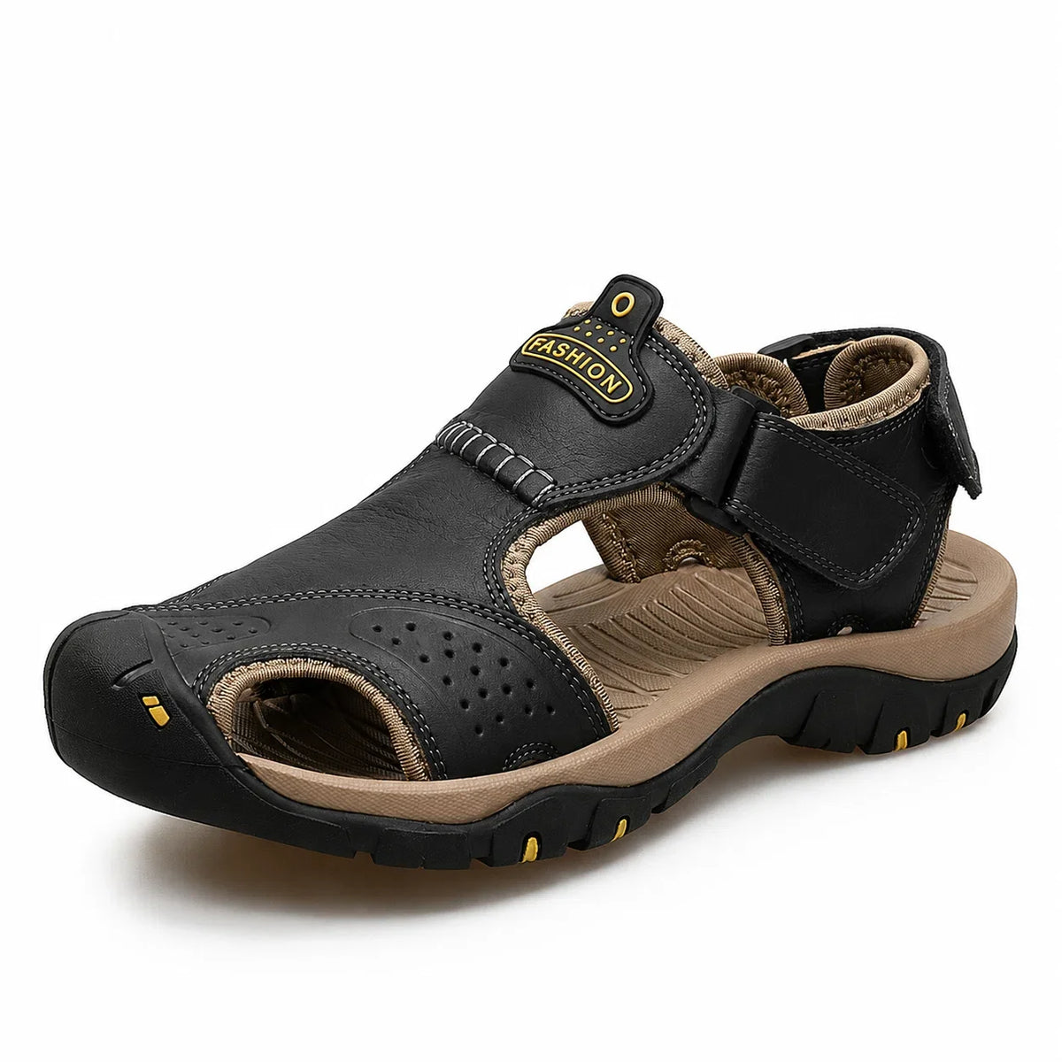 Sandales orthopédiques pour homme, bout extra large et brides réglables