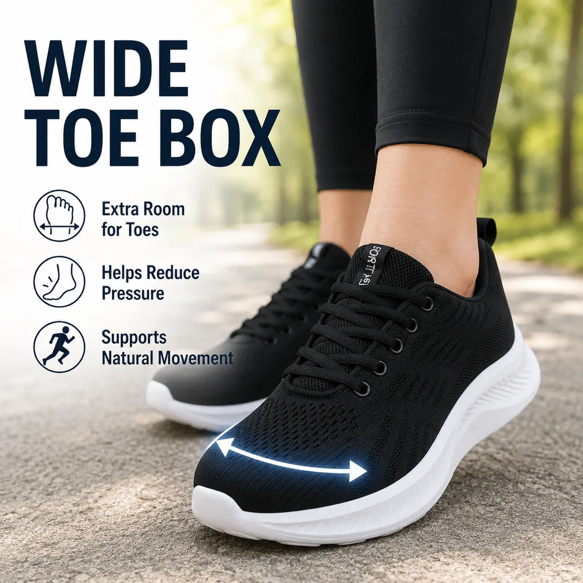 Baskets orthopédiques de marche pour femme, pour l'extérieur