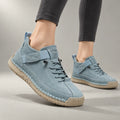 Baskets de marche orthopédiques pour femme, coupe large et lacets élastiques