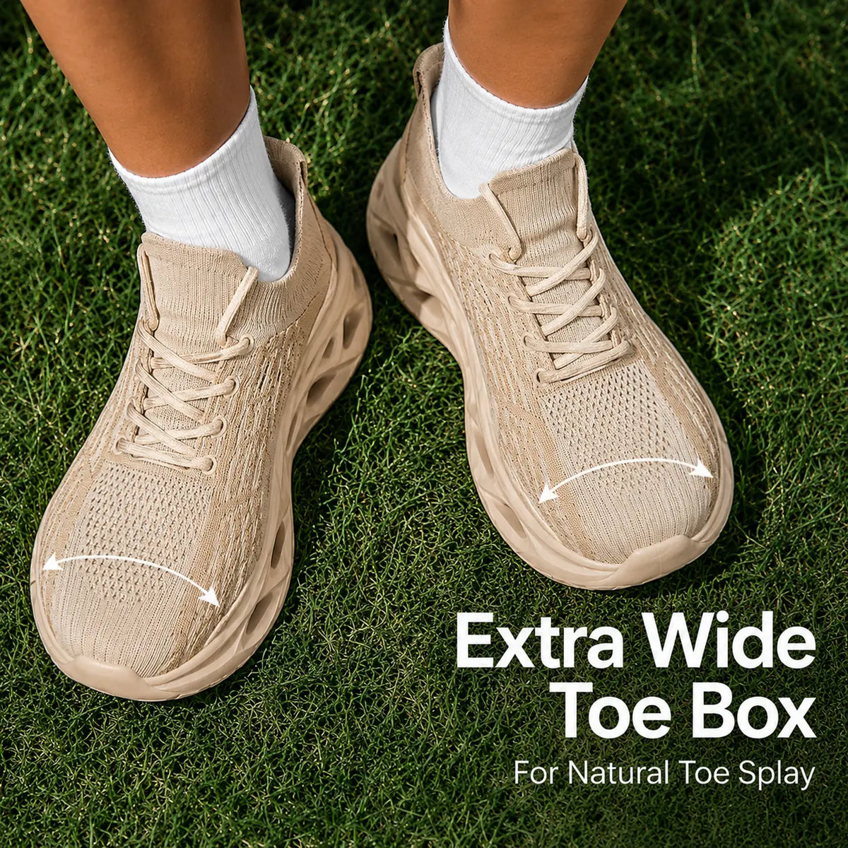 Chaussures de marche orthopédiques à bout large et soutien de la voûte plantaire – baskets confort unisexe